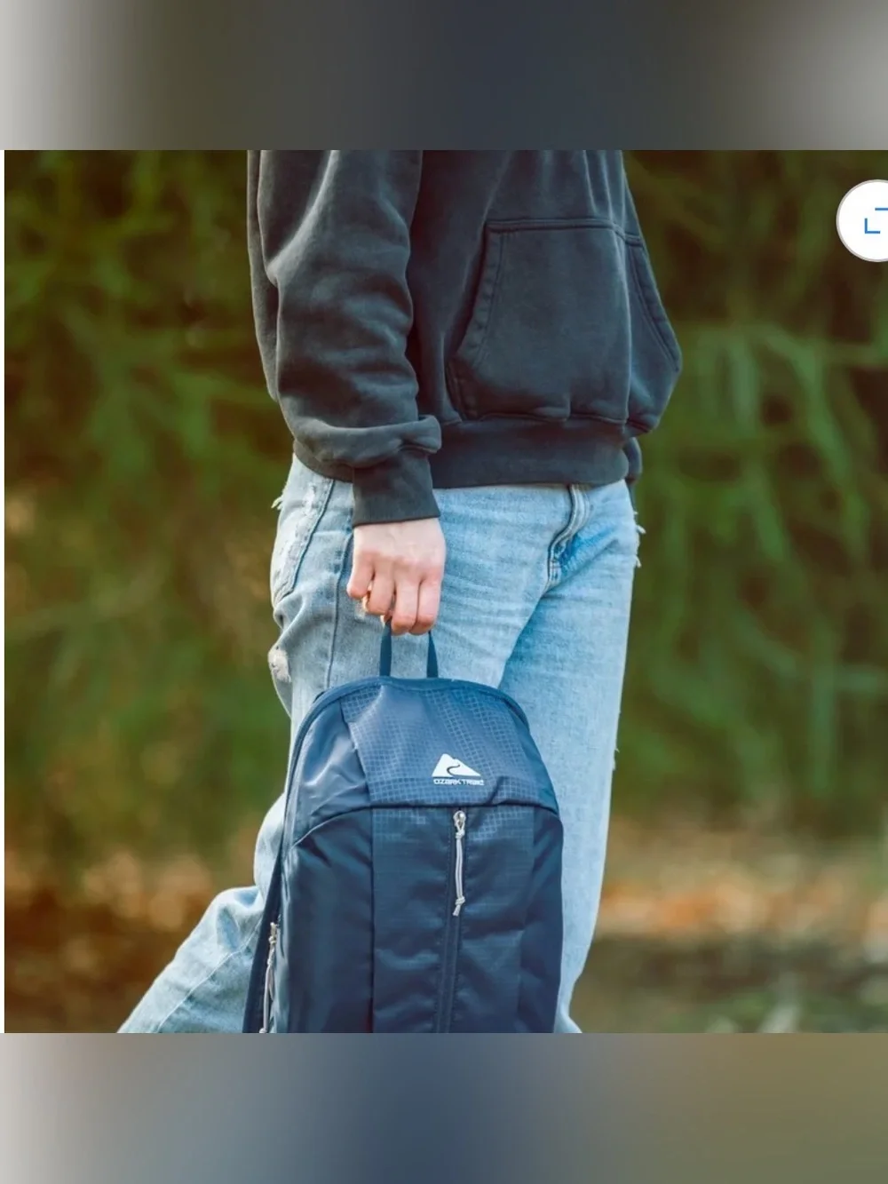 Ozark Trail 10L Day Pack, Navy, Embossed Fabric